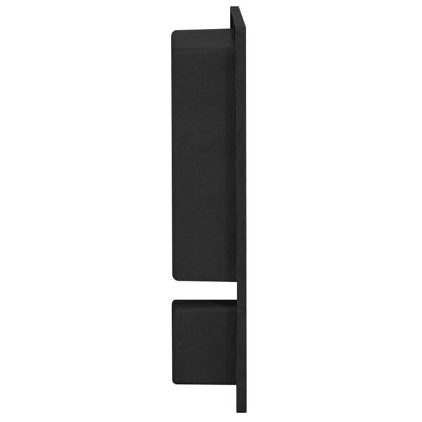 vidaXL Shower Niche with 2 Compartments Matt Black 16.1"x20.1"x3.9"