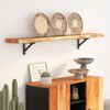 vidaXL Wall Shelf Natural Wood Solid Acacia Wood 55.1 x 7.9 x 1.5 in