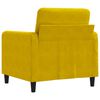 vidaXL Sofa Chair Yellow 23.6" Velvet