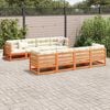 vidaXL Garden Sofa Set Wax Brown, Cream