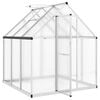 vidaXL Greenhouse Silver and clear Aluminum, Polycarbonate Medium