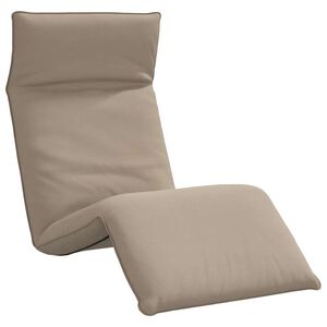 vidaXL Folding Sun lounger Taupe 68.9x21.3x3.3" Oxford Fabric