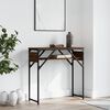 vidaXL Console Table Brown Oak Engineered wood, Metal 29.5x11.8x29.5 in