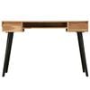 vidaXL Writing Table Natural wood with black legs Solid acacia wood Medium