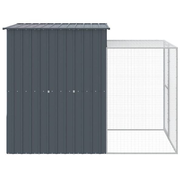 vidaXL Chicken Cage Anthracite Galvanized steel Large Durable