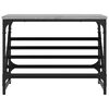 vidaXL Shoe Rack Grey Sonoma Engineered wood, powder-coated steel