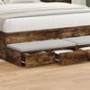 vidaXL Bed Drawers Smoked Oak 59.06 x 14.37 x 6.50 in Engineered Wood