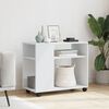 vidaXL Side Table White Engineered wood 27.6 x 13.8 x 23.6 in Side Table
