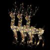 vidaXL Reindeer Christmas Decoration Set of 3 Multicolor Acrylic Large