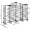 vidaXL Gabion Basket Set of 7 Silver Galvanized Iron