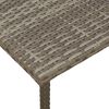 vidaXL Garden Coffee Table Grey PE rattan, powder-coated steel Compact