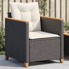 vidaXL Garden Chair Black, Cream White