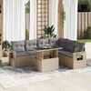 vidaXL Garden Sofa Set Beige, Light Grey