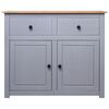 vidaXL Sideboard Grey and natural wood Solid pine wood Large