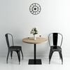 vidaXL Dining Table Oak MDF and Steel 31.5 in diameter Simple