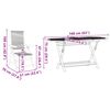 vidaXL Garden Dining Set Folding 5 pcs Black Solid Acacia Wood