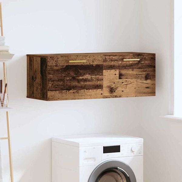 vidaXL Wall Cabinet Old wood 39.4" x 14.4" x 13.8" Engineered wood