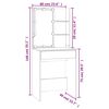 vidaXL LED Dressing Table With Cabinet Concrete grey Engineered wood