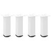 vidaXL Coffee Table Leg White Powder-coated steel Adjustable Feet