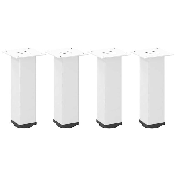 vidaXL Coffee Table Leg White Powder-coated steel Adjustable Feet