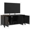 vidaXL TV Cabinet Black Cold-rolled steel Medium TV Cabinet