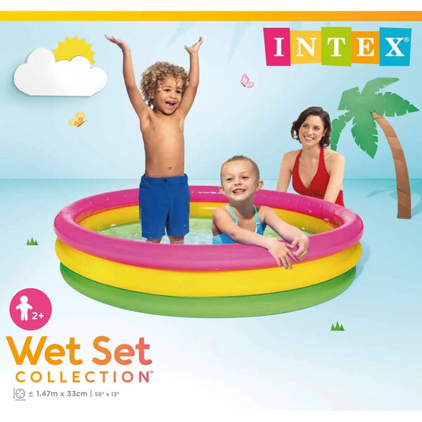 INTEX Inflatable Pool Pink, Yellow, Green