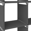 vidaXL Display Shelf Grey Fabric (100% polyester), steel 40.6x11.8x55.5 in