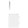 vidaXL Bathroom Cabinet With Mirror White Engineered Wood Large