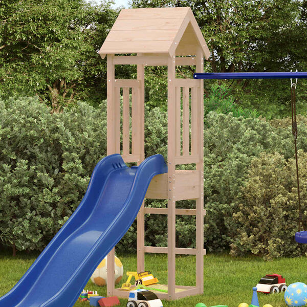 vidaXL Play Tower Natural wood Solid pine wood Large Durable