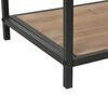 vidaXL Bookshelf Black and natural wood Solid firwood and steel