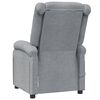 vidaXL Massage Recliner Light Gray Fabric