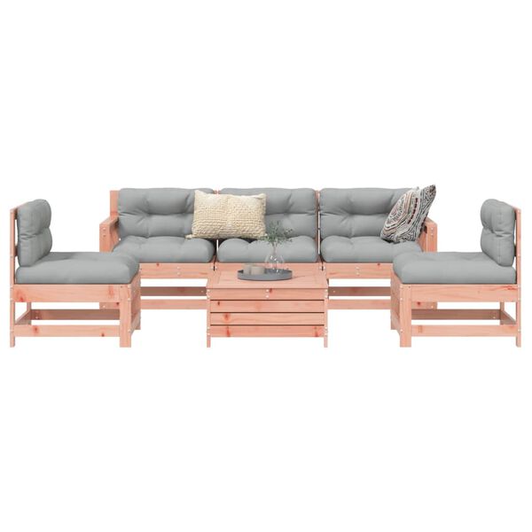 vidaXL Garden Sofa Set Reddish-brown Solid Douglas Fir Wood Medium