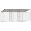 vidaXL Dog Cage Silver 600 x 200 x 256 cm Galvanised Steel