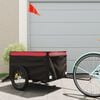 vidaXL Bike Trailer Black and Red 99.2 lb Iron