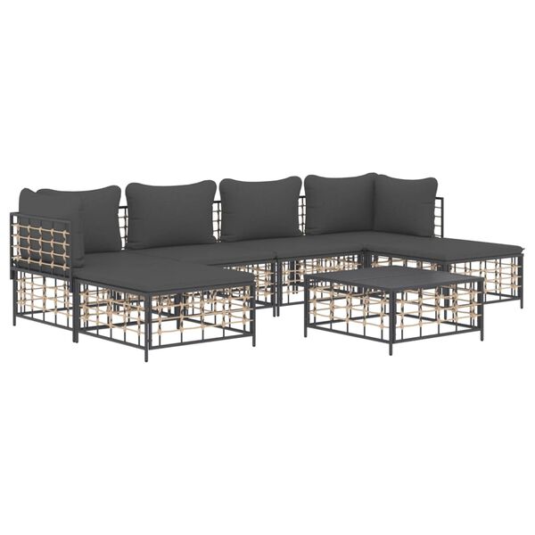 vidaXL Garden Lounge Set Dark Gray