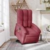 vidaXL Electric Stand Up Massage Recliner Chair Wine Red Fabric Standard