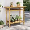 vidaXL Console Table Natural Bamboo Bamboo Narrow Bamboo Console Table