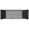 vidaXL Wall Mounted Tool Cabinet Industrial Style Metal Gray and Black