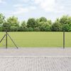 vidaXL Fence with Posts Gray 0.4 x 25 m PVC-coated steel