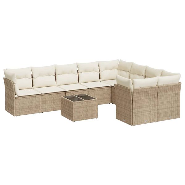 vidaXL Garden Sofa Set Beige