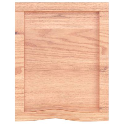 vidaXL Wall Shelf Light Brown 15.7"x19.7"x(0.8"-1.6") Treated Solid Wood Oak