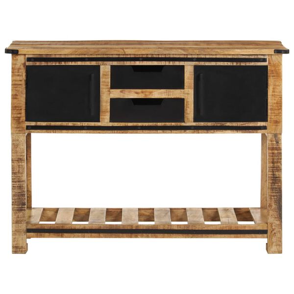 vidaXL Console Table Natural Mango Wood Solid Mango Wood 39.4x13.8x29.5 in