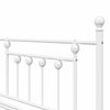 vidaXL Daybed Frame with Headboard White 35.4&quot; x 74.8&quot; Steel