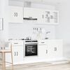 vidaXL Kitchen Cabinet Set White Engineered wood and glass Large