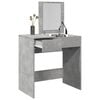 vidaXL Dressing Table Concrete Grey Engineered wood, Glass