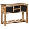 vidaXL Console Table Natural Mango Wood Solid Mango Wood 39.4x13.8x29.5 in