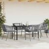 vidaXL Garden Dining Set Grey PE Rattan 4-seater UV-resistant materials