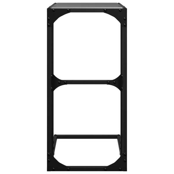 vidaXL Side Table Black glass Steel Small Side Table Rectangular