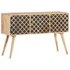 vidaXL Sideboard Natural Mango Wood and Black Large Sideboard
