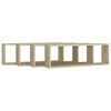 vidaXL Wall Shelf Set of 4 Sonoma Oak Engineered Wood 31.5x5.9x10.4 in